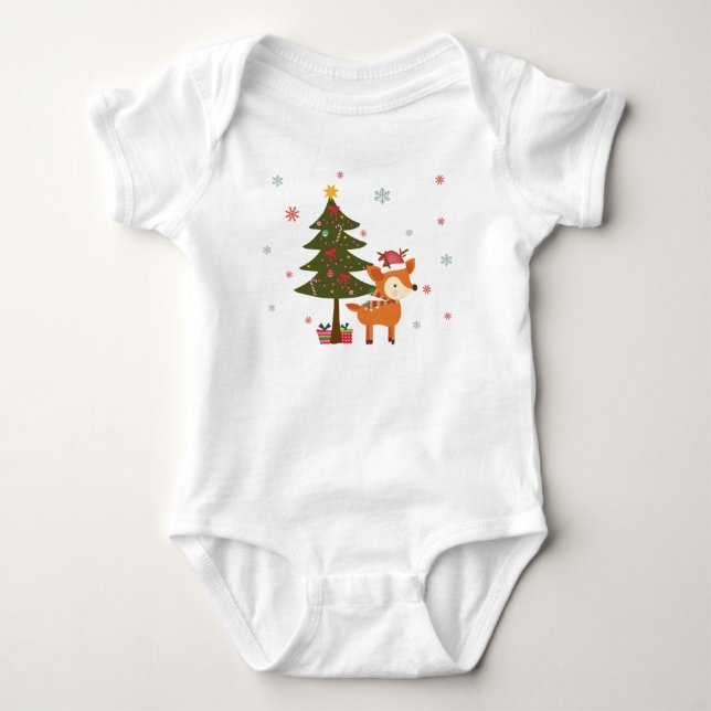 Body Para Bebé Navidad Reno ~ Fiesta (Anverso)