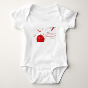 Body Para Bebé Navidad rojo y Felices Navidad blancas