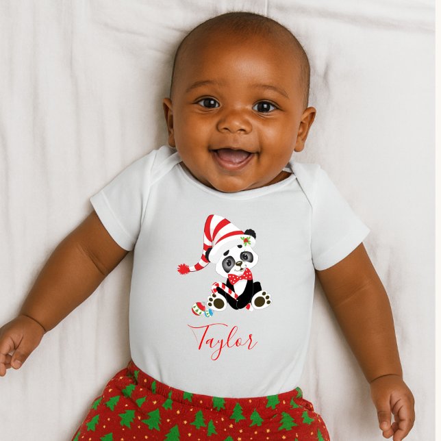Body Para Bebé Navidades Adorables Panda (Subido por el creador)