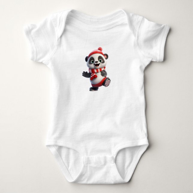 Body Para Bebé Navidades animados Panda (Anverso)