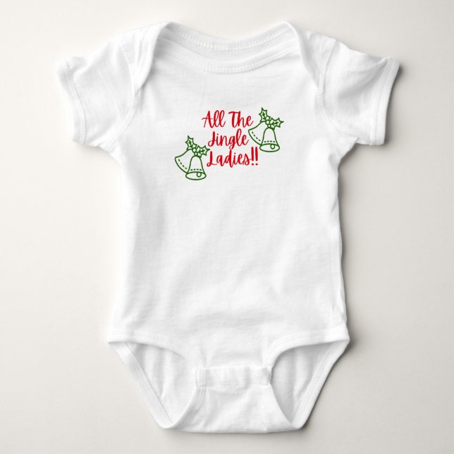 Body Para Bebé Navidades Baby Bodysuit - Jingle Ladies Bells (Anverso)