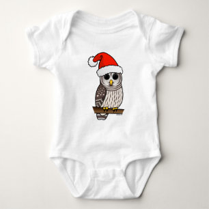 Body Para Bebé Navidades Barred Owl Santa