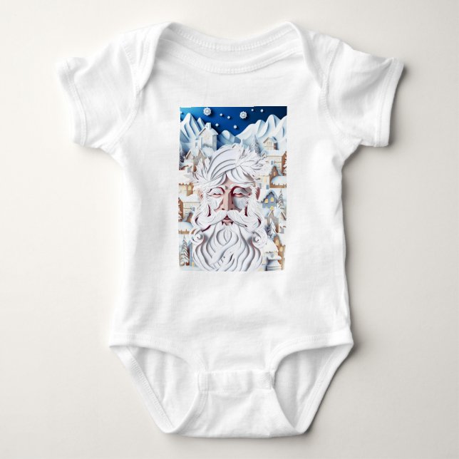 BODY PARA BEBÉ NAVIDADES BLANCOS (Anverso)