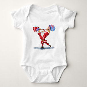 Body Para Bebé Navidades Bodybuilder Santa Funny Baby Bodysuit