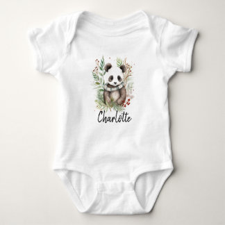 Body Para Bebé Navidades botánicos de Cute Panda Baby Rustic