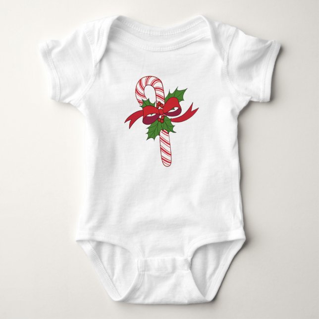 Body Para Bebé Navidades Candy Cane (Anverso)