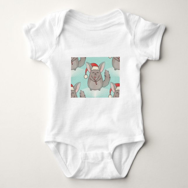 Body Para Bebé navidades chinchillas (Anverso)