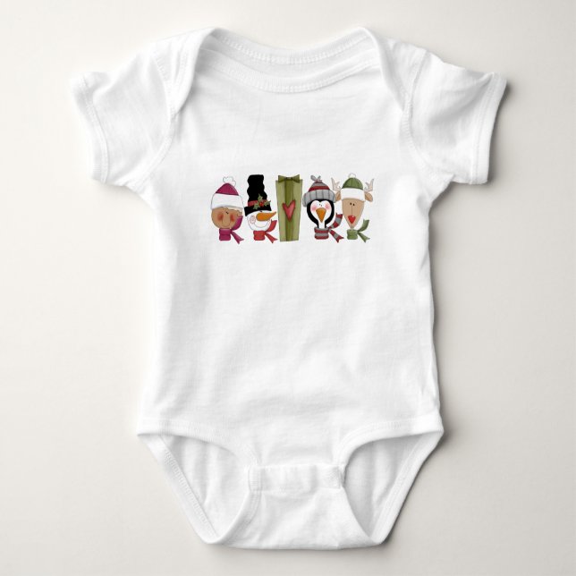 Body Para Bebé Navidades Critters Baby Bodysuit (Anverso)