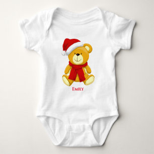 Body Para Bebé Navidades Cuidados Teddy Bear Santa Baby Bodysuit