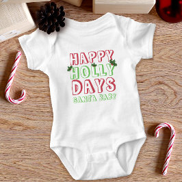Body Para Bebé Navidades Cute Santa Baby Happy Holly Days