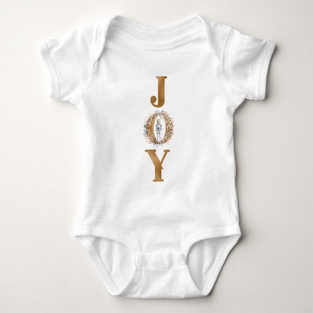 Body Para Bebé Navidades de acuarela Alegría Nutcracker (Anverso)