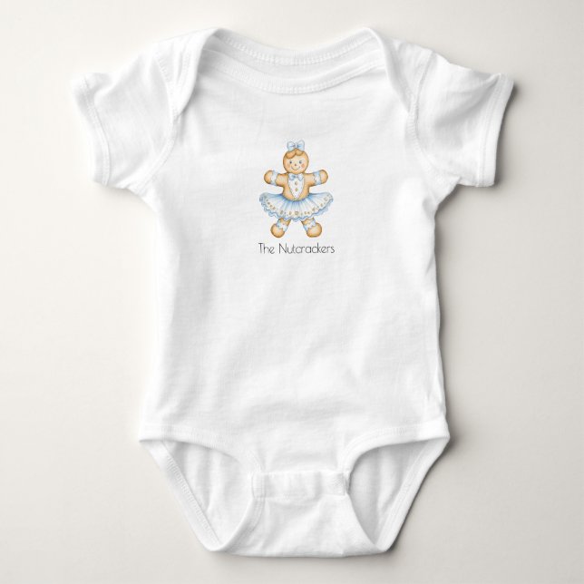 Body Para Bebé Navidades de acuarela Nutcracker Cookie (Anverso)