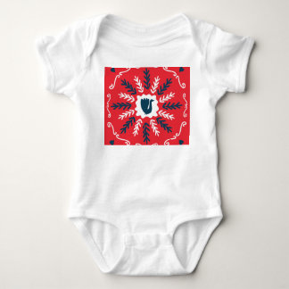 Body Para Bebé Navidades de arte Folk Doodle Tile