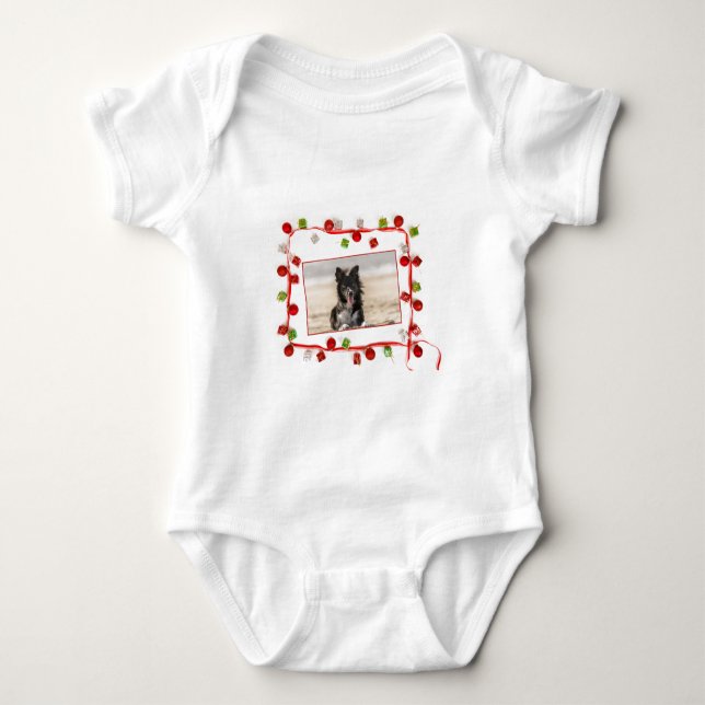 Body Para Bebé Navidades de Border Collie (Anverso)