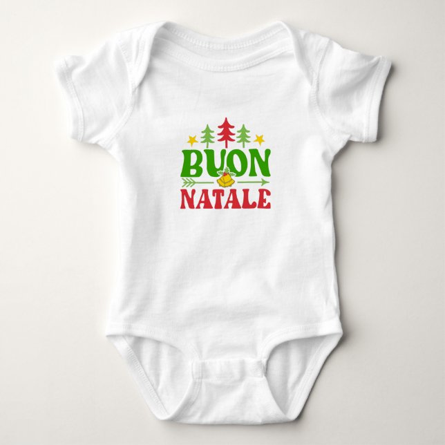 Body Para Bebé Navidades de Buon Natale (Anverso)