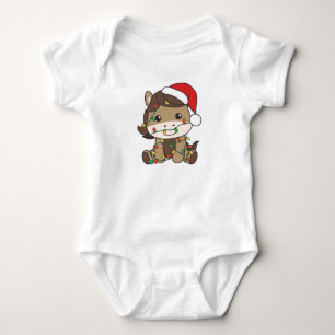 Body Para Bebé Navidades de caballos Animales de invierno
