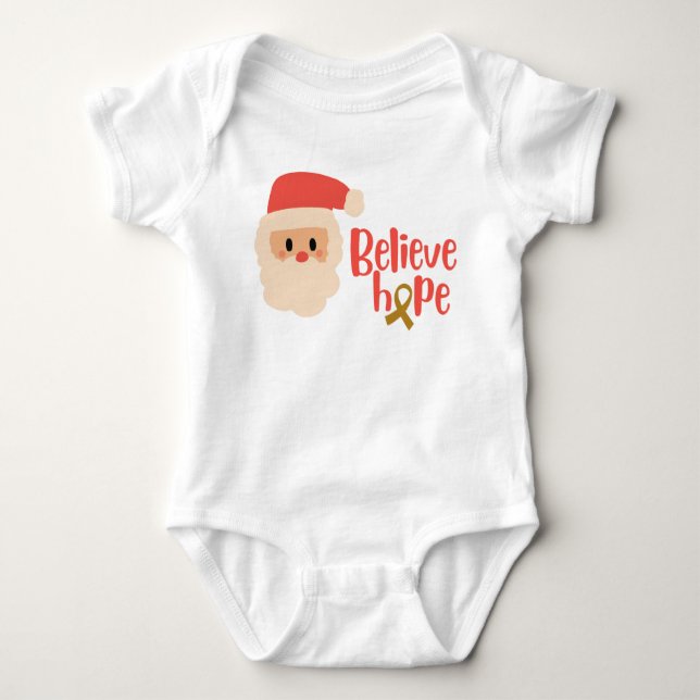 Body Para Bebé navidades de cáncer infantil Holiday Baby Bodysuit (Anverso)