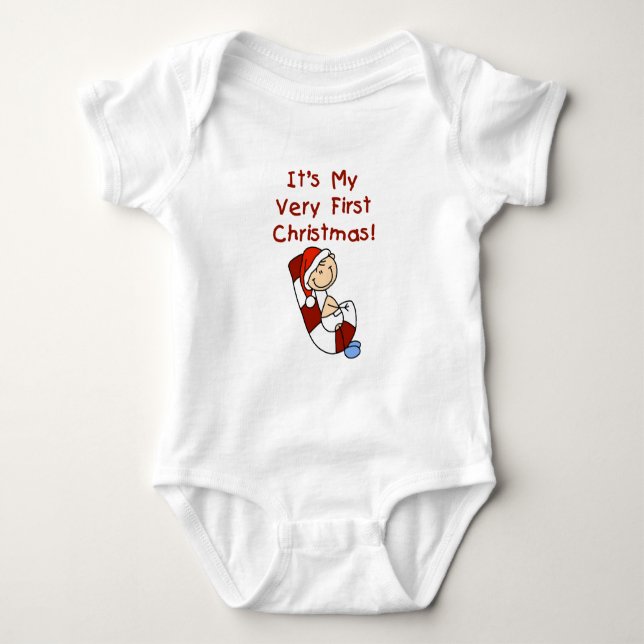 Body Para Bebé Navidades de Candy Cane (Anverso)