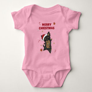 Body Para Bebé Navidades de Chiwawa Perro Animales de Invierno Pe