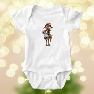 Body Para Bebé Navidades de ciclismo de renos Elf Baby Bodysuit
