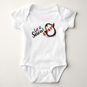 Body Para Bebé Navidades de Cute Pingüino Let it Snow