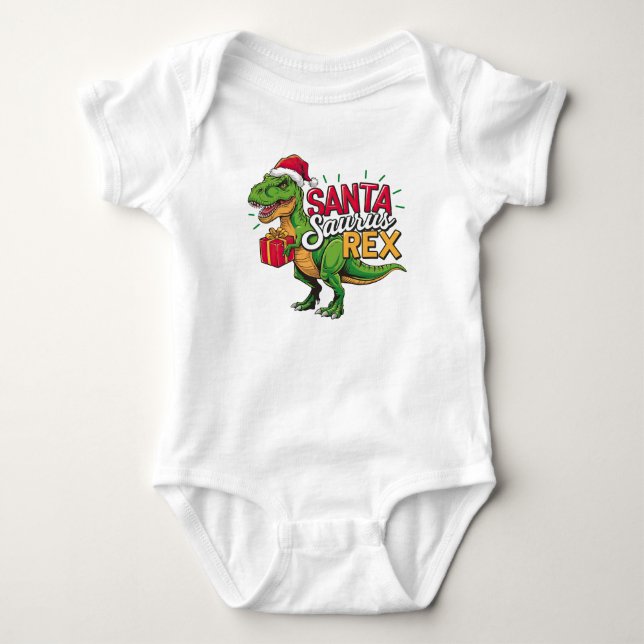 Body Para Bebé Navidades de dinosaurios (Anverso)