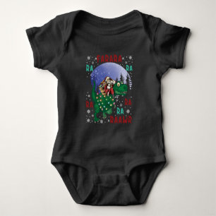 Body Para Bebé Navidades de Dinosaurios Santa Claus