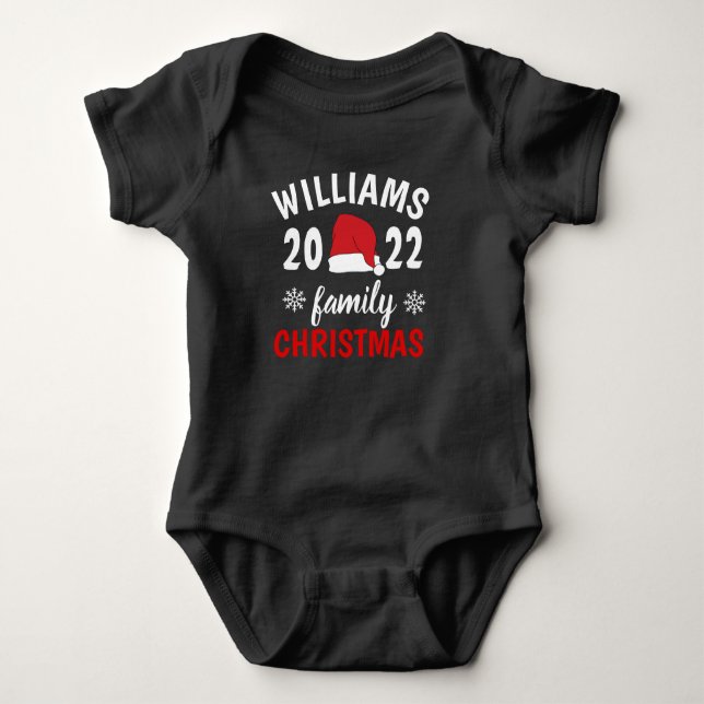 Body Para Bebé Navidades de familia personalizado 2022 camiseta (Anverso)