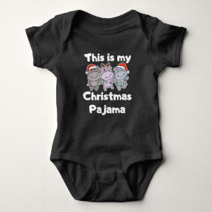 Body Para Bebé Navidades de Hippo navidades Pajamas