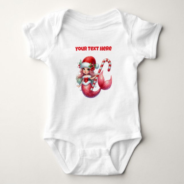 Body Para Bebé Navidades de la sirena Baby Bodysuit (Anverso)