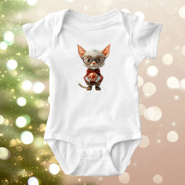 Body Para Bebé Navidades de las manos rojas Cat Baby Bodysuit