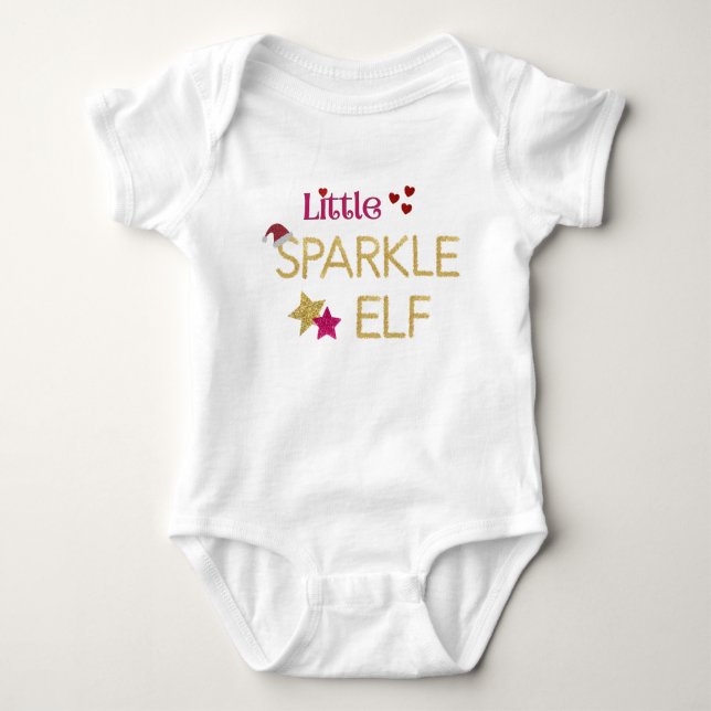Body Para Bebé Navidades de Little Sparkle Elf Diversión (Anverso)