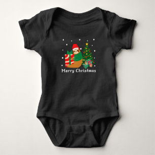 Body Para Bebé Navidades de Merry Christmas Sloth