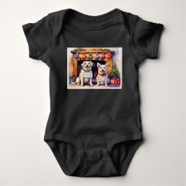 Body Para Bebé Navidades de perros divertidos Baby Bodysuit