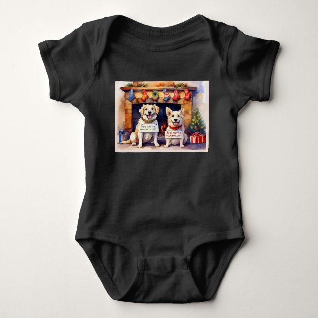 Body Para Bebé Navidades de perros divertidos Baby Bodysuit (Anverso)