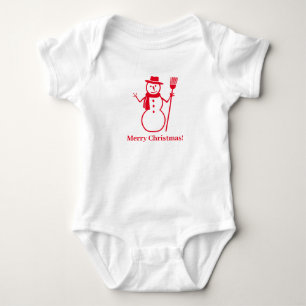 Body Para Bebé Navidades de personalizados de snowman rojos