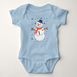 Body Para Bebé Navidades de Snowman Snowflakes