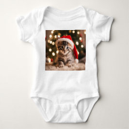Body Para Bebé Navidades de Tabby Adorables Gatitos, Gato de Sant