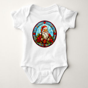Body Para Bebé Navidades de vidrio templado - Ornamentos Santa 3D