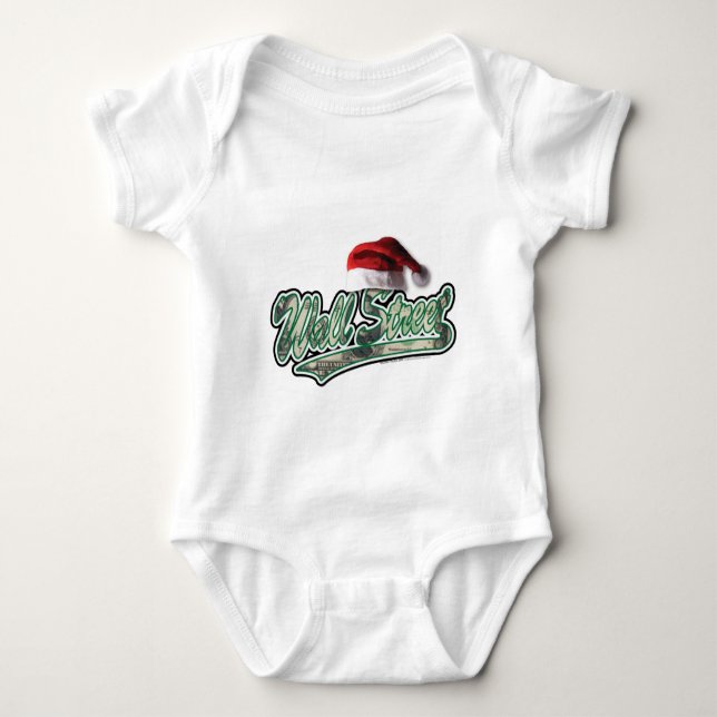 Body Para Bebé Navidades de Wall Street con un Santa Hat (Anverso)