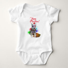 Body Para Bebé Navidades de Yappy de Perros Cute Blue Heeler pers