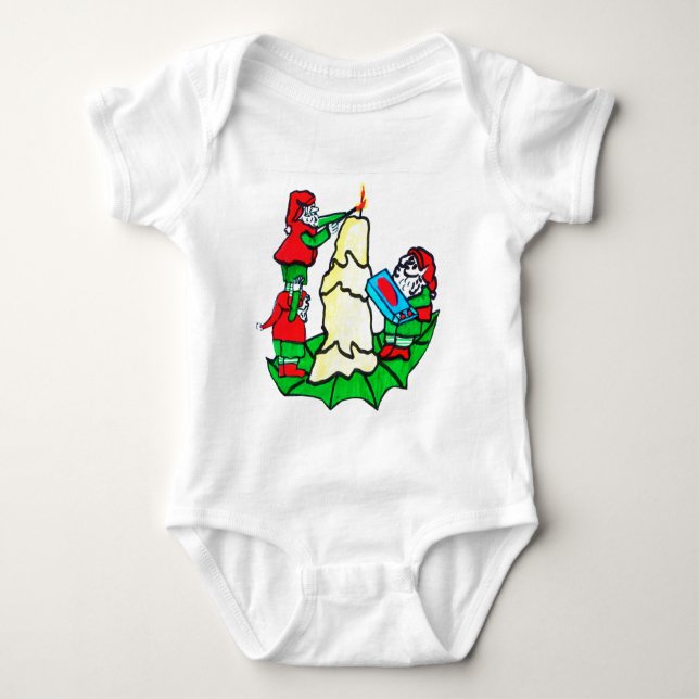 Body Para Bebé NAVIDADES DECORADORES ELVES Tee infantil (Anverso)