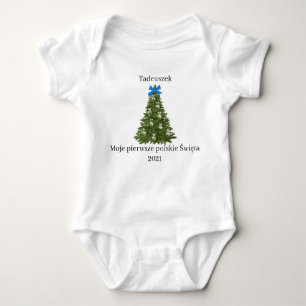 Body Para Bebé Navidades del bebé 1 de Polonia en Baby Bodysuit