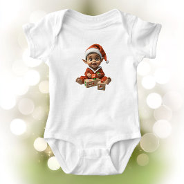 Body Para Bebé Navidades del bebé feliz Elf Baby Bodysuit