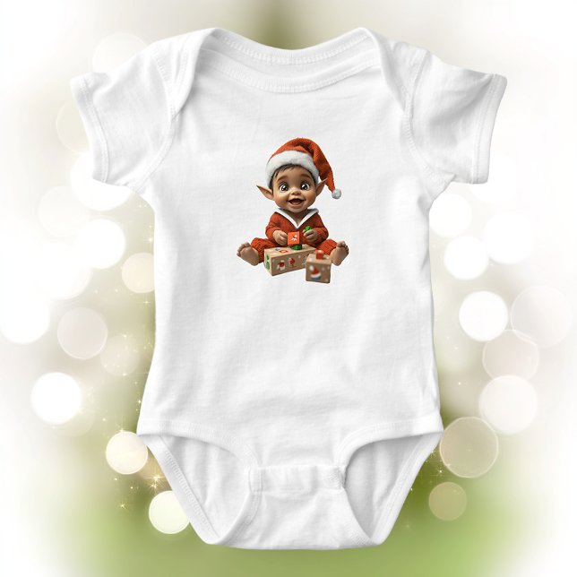 Body Para Bebé Navidades del bebé feliz Elf Baby Bodysuit (Subido por el creador)