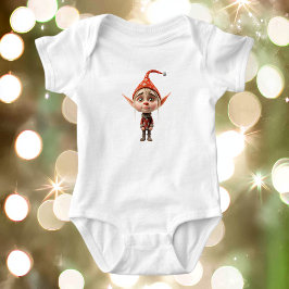 Body Para Bebé Navidades del Chica Waifish Elf Baby Bodysuit