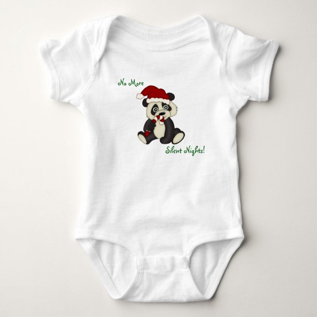 Body Para Bebé Navidades del oso del pequeño Panda (Anverso)