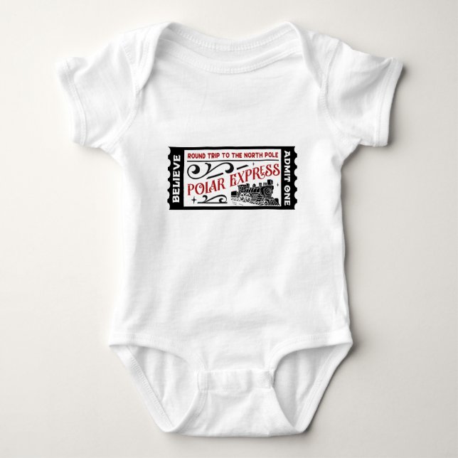 Body Para Bebé Navidades del Ticket Polar Express (Anverso)