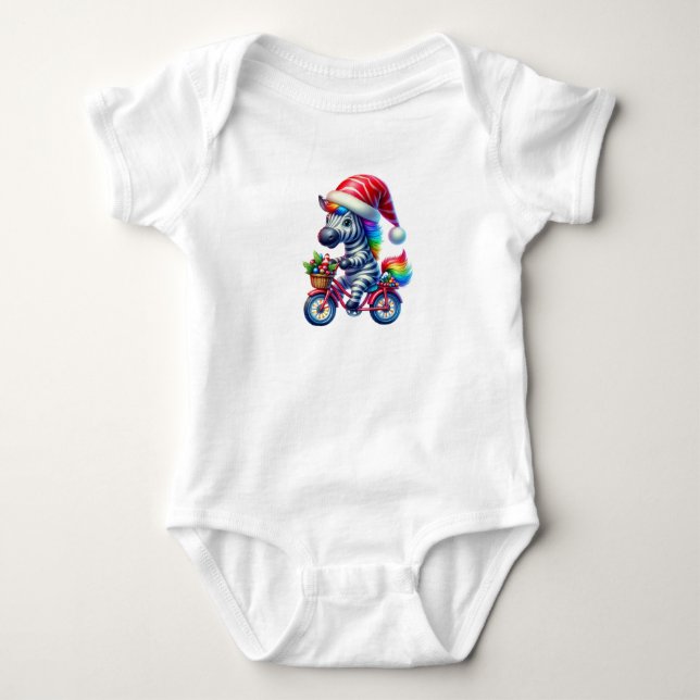 Body Para Bebé Navidades elegantes cebra (Anverso)