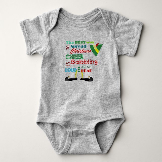 Body Para Bebé Navidades Elf Baby Bodysuit (Anverso)